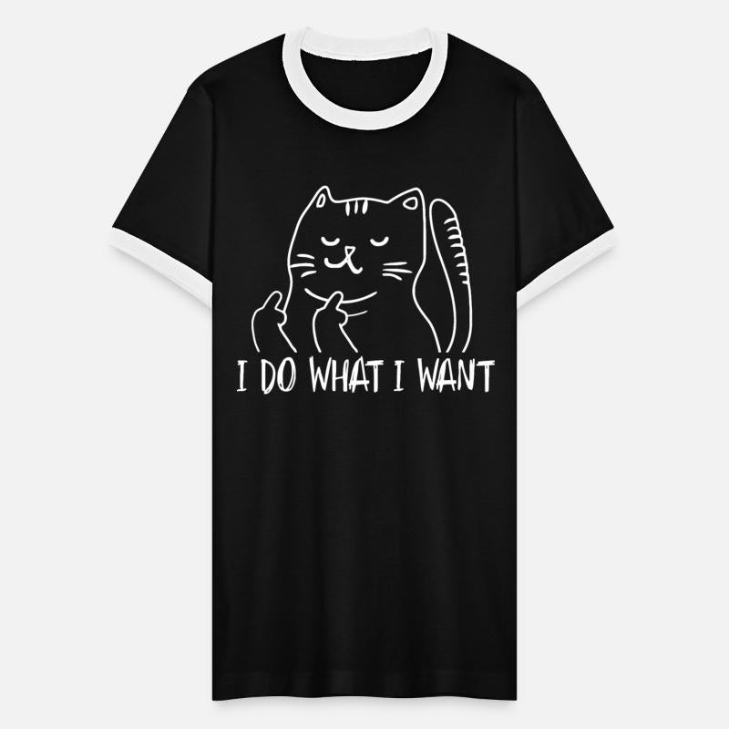 Funny I do what I want cat flipping the bird