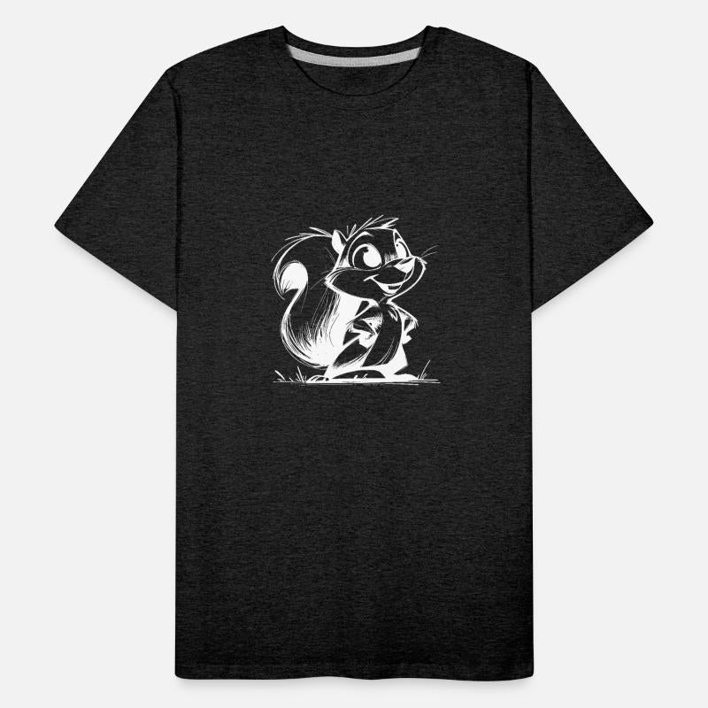 Funny Squirrel Pencil Line Drawing