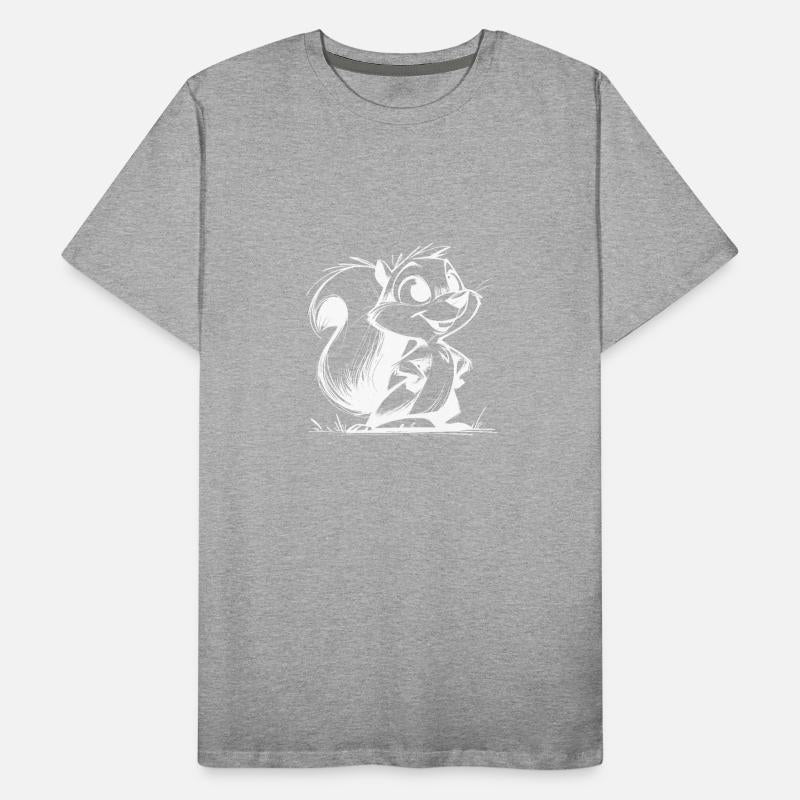 Funny Squirrel Pencil Line Drawing