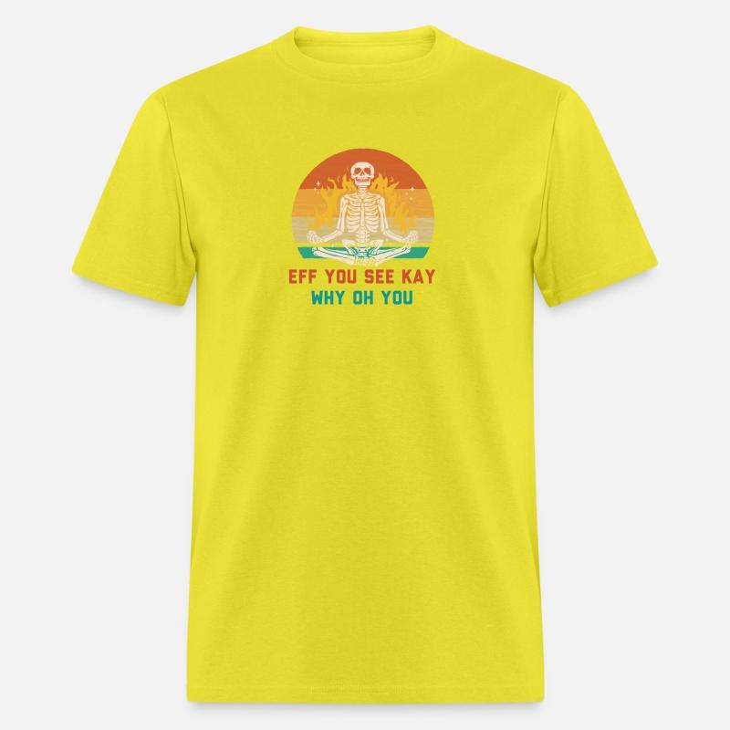 Funny Yoga Eff You See Kay Adult Pun Retro