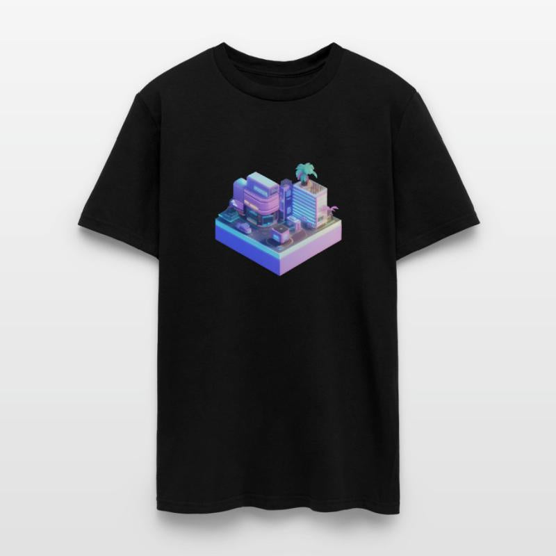Future City Block - Isometric Vapor Wave