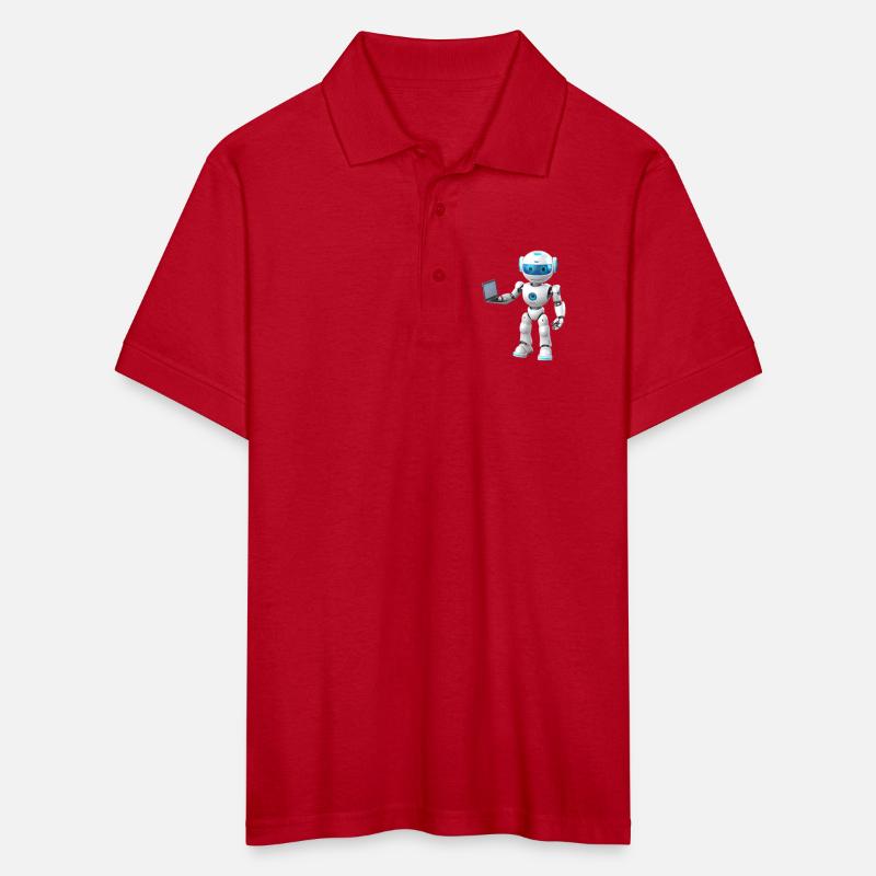 Futuristic Robot with Data Laptop Design