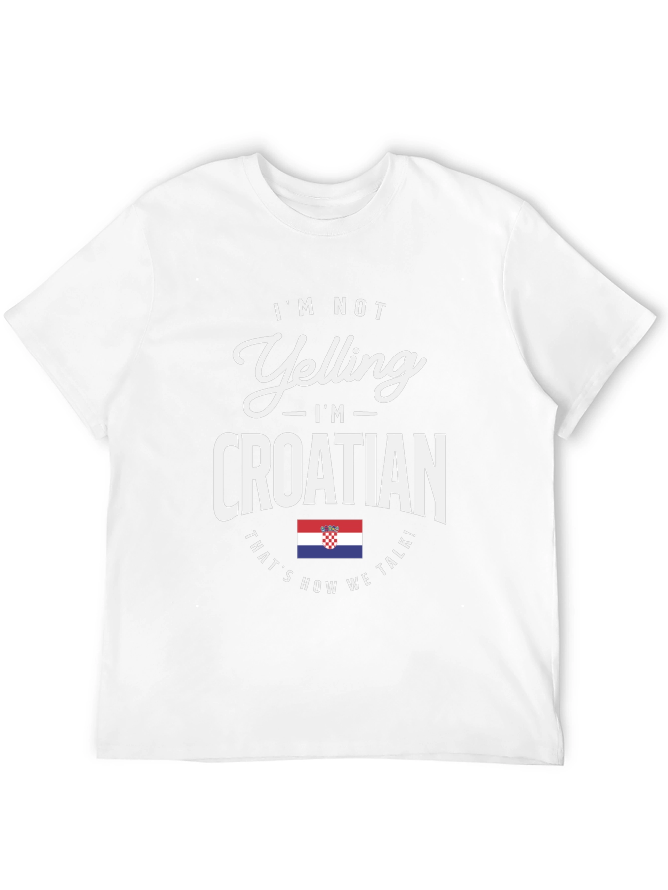 Im Not Yelling Im Croatian T-Shirt