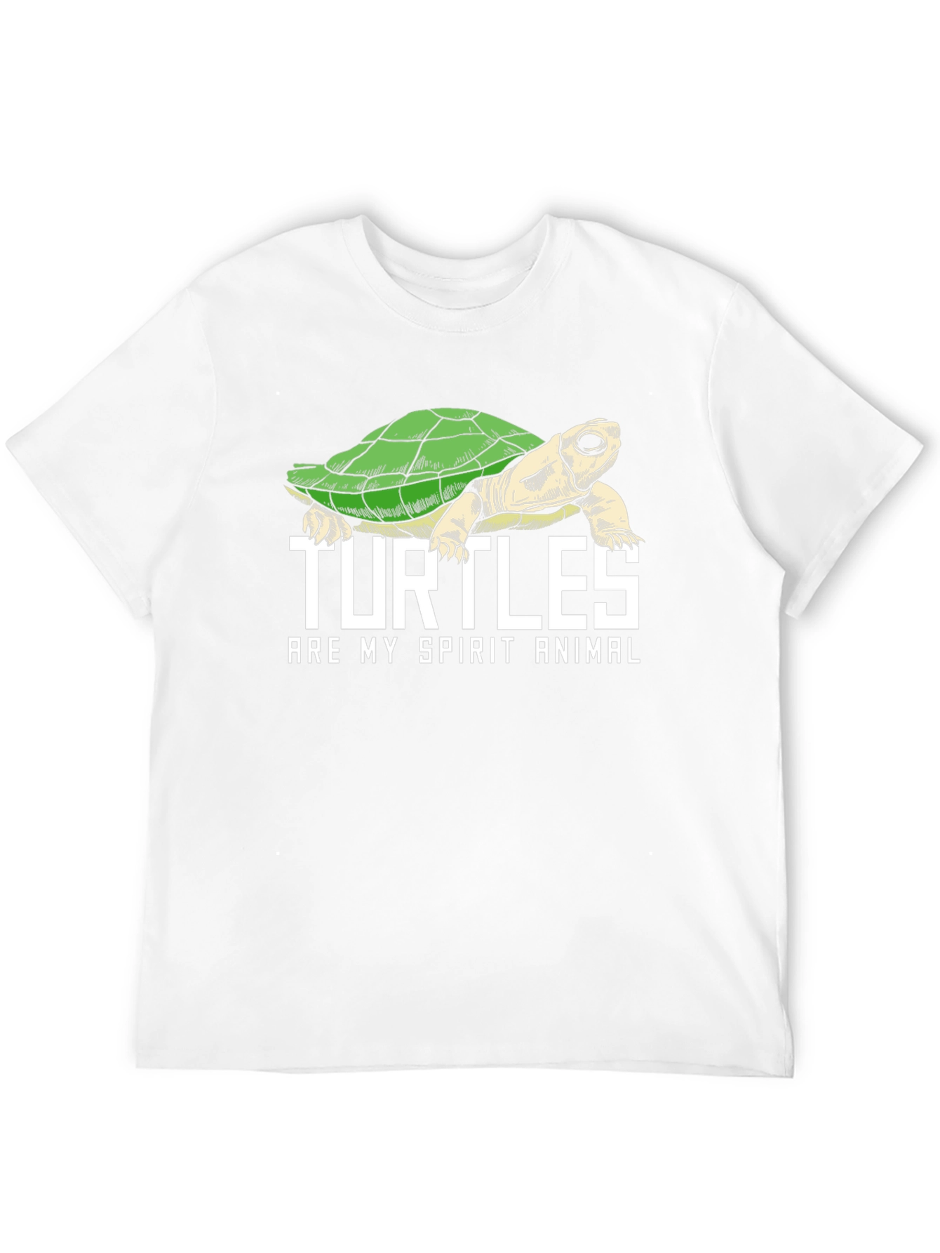 Turtle Spirit Animal Graphic Tee - Black Cotton Blend
