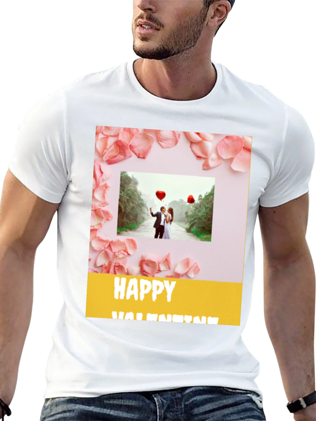 Happy Valentines Day Black T-Shirt
