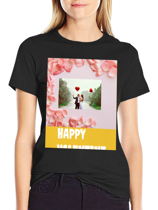 Happy Valentines Day Black T-Shirt