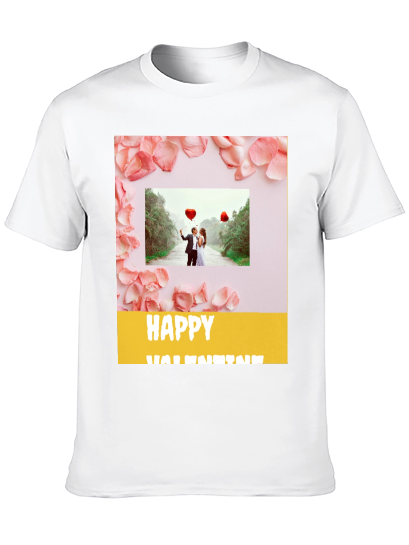 Happy Valentines Day Black T-Shirt
