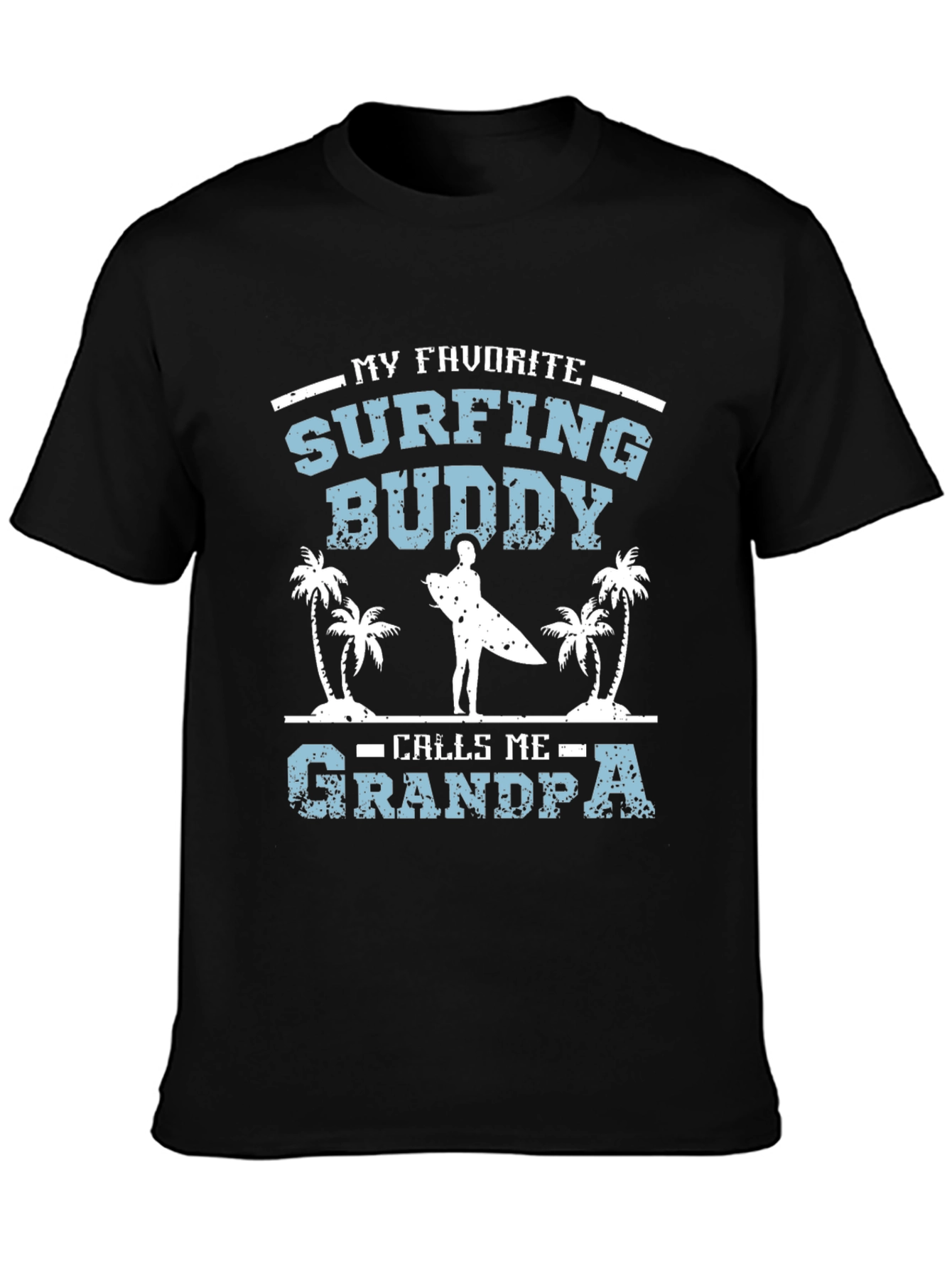 Surfing Buddy Grandpa T-Shirt