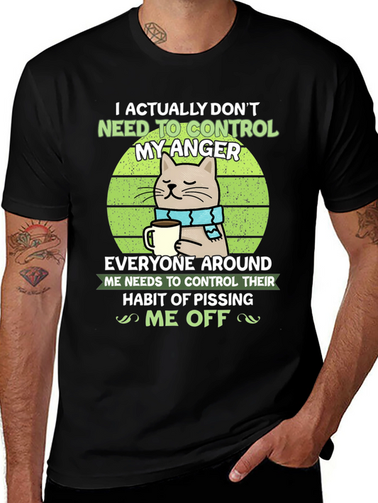 Funny Cat Anger Control T-Shirt