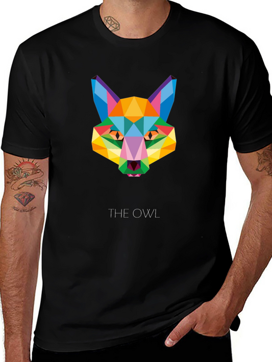 Geometric Owl T-Shirt - Modern Graphic Tee