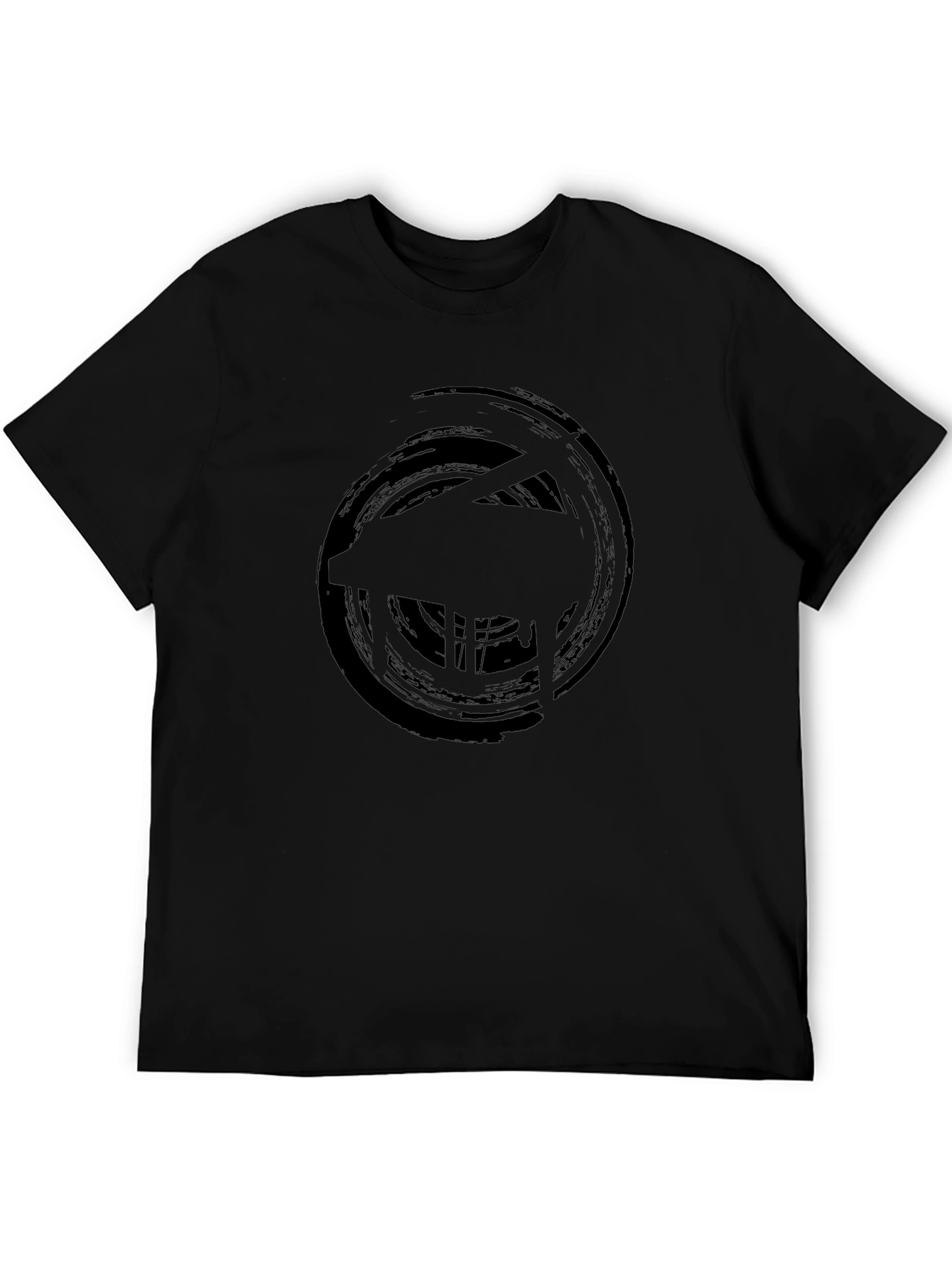 Abstract Piano Graphic Tee - Black Cotton Comfort