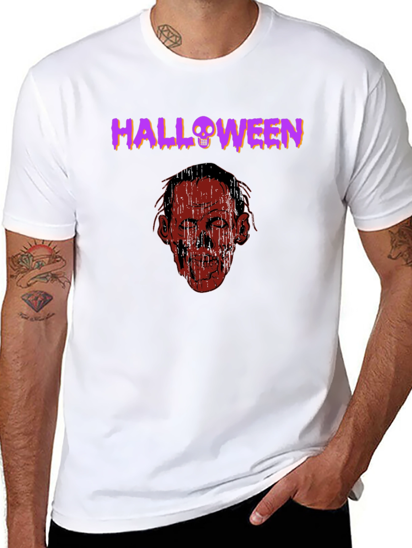 Halloween Zombie Graphic T-Shirt