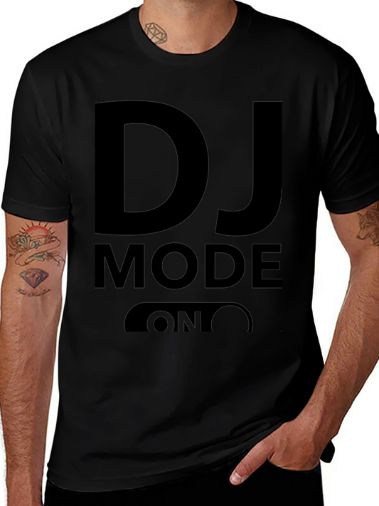 DJ Mode ON Black T-Shirt