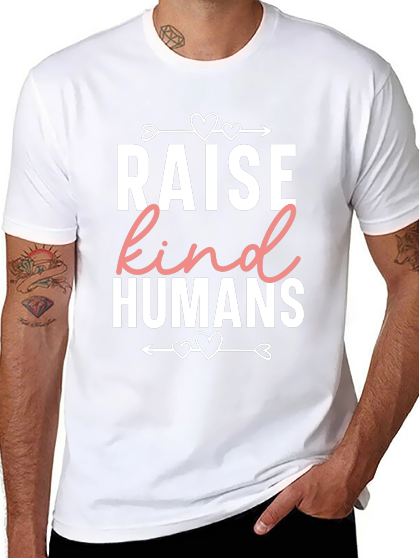 Raise Kind Humans Graphic Tee - Black Casual Shirt