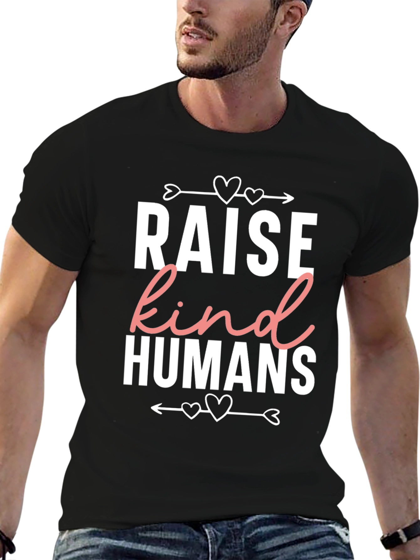 Raise Kind Humans Graphic Tee - Black Casual Shirt