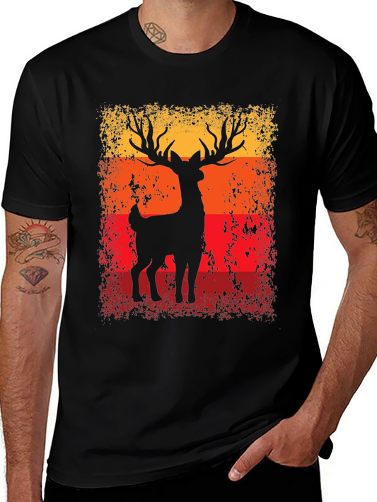 Vintage Deer Silhouette Graphic Tee