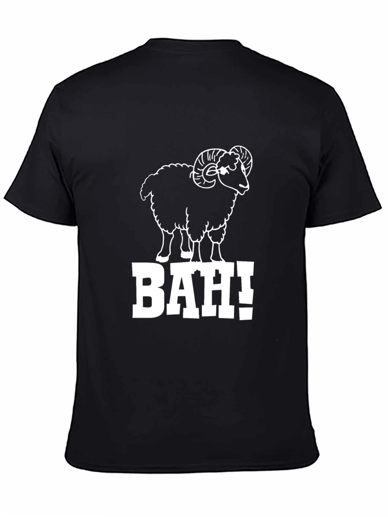 BAH! Sheep Graphic T-Shirt - Black Cotton Tee