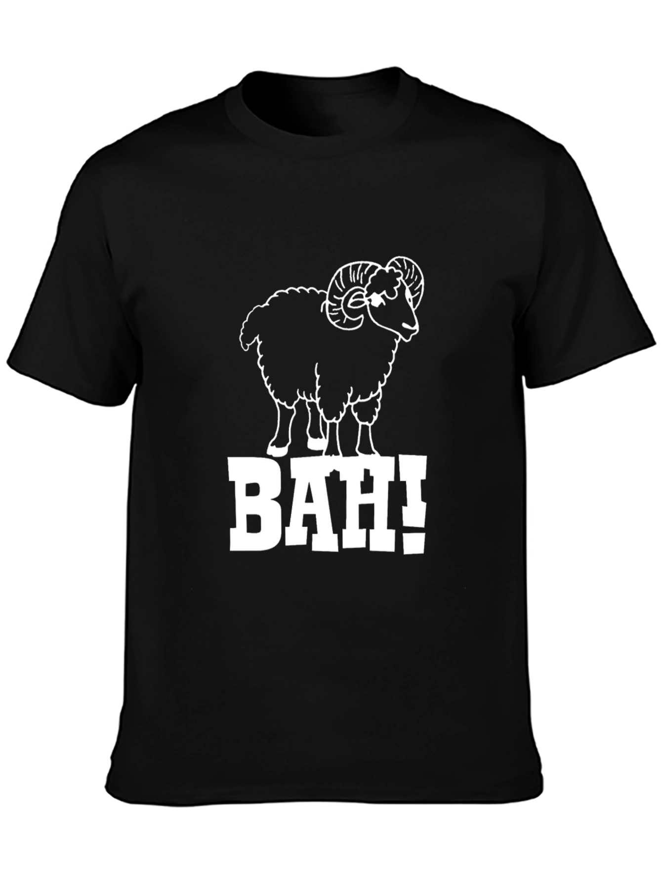 BAH! Sheep Graphic T-Shirt - Black Cotton Tee