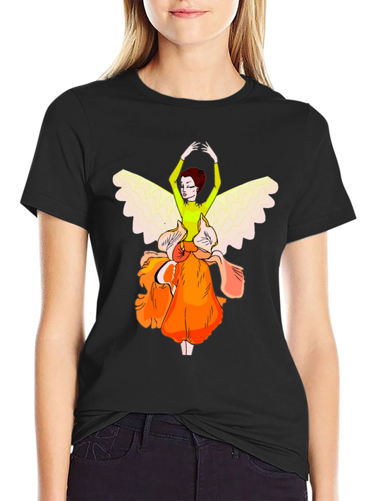 Floral Fairy Graphic Tee - Stylish Unisex T-Shirt