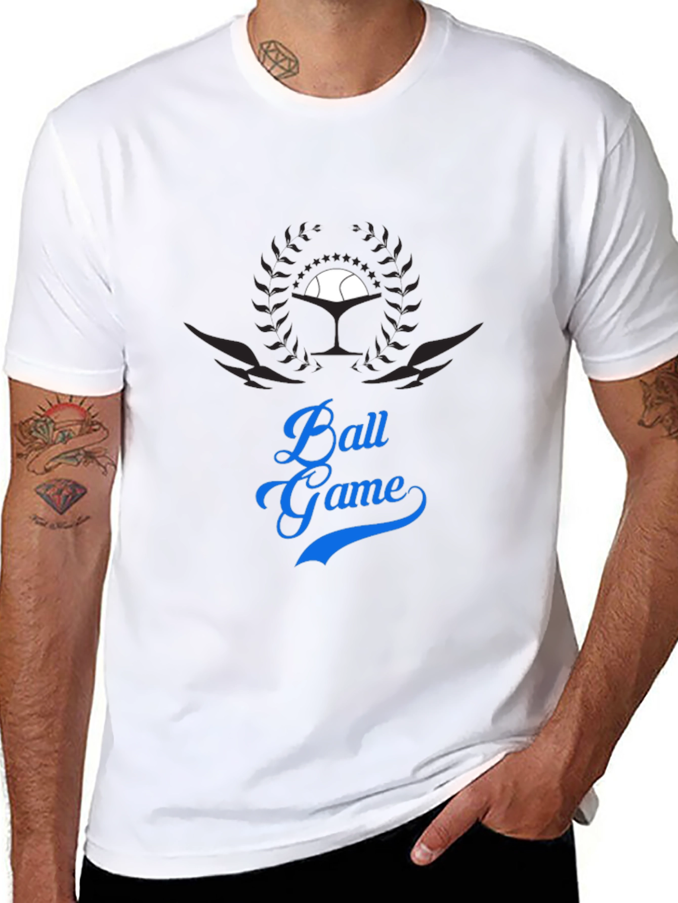 Ball Game Graphic T-Shirt - Mens Stylish Tee