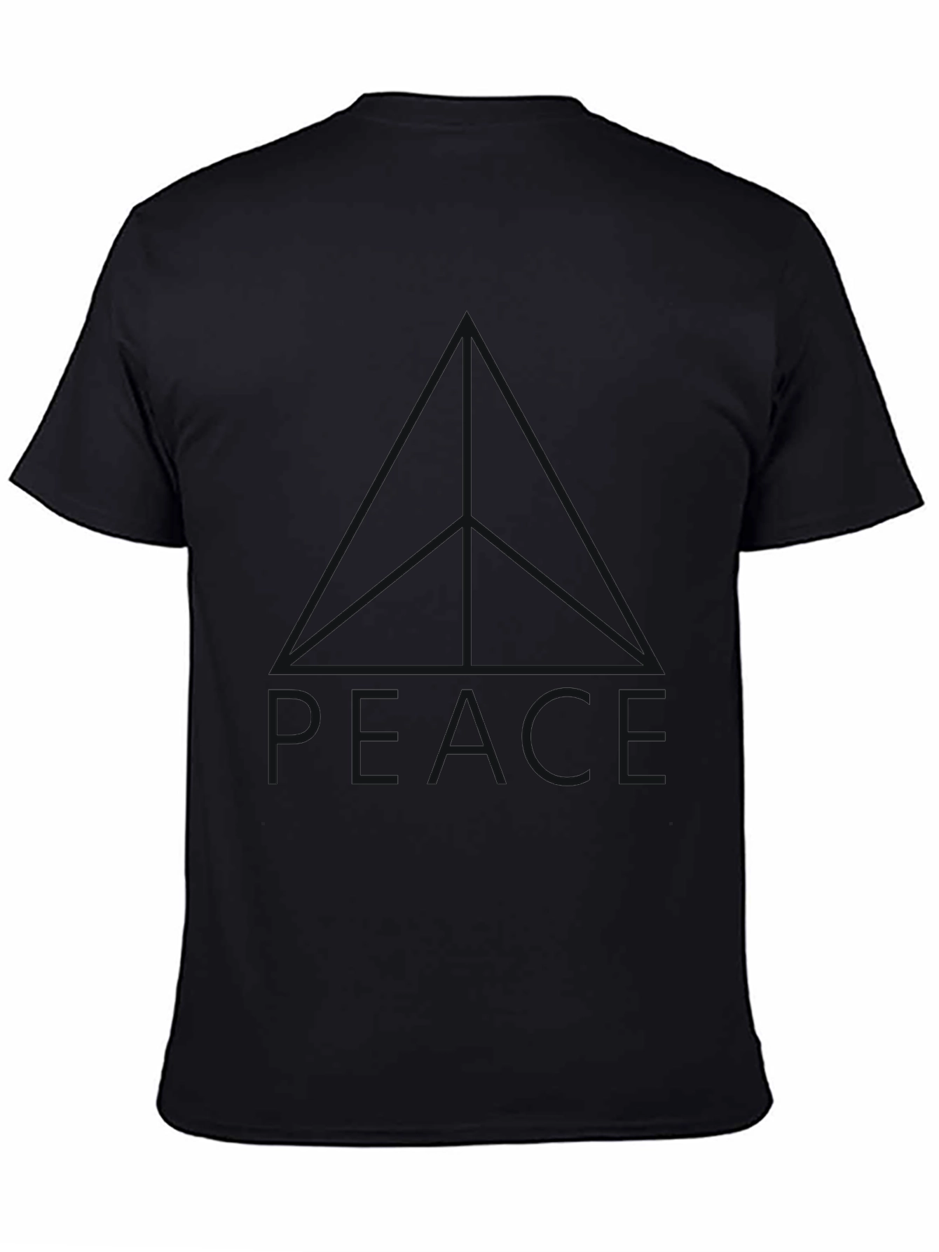 Mens Black Relaxed Fit Short Sleeve Tee