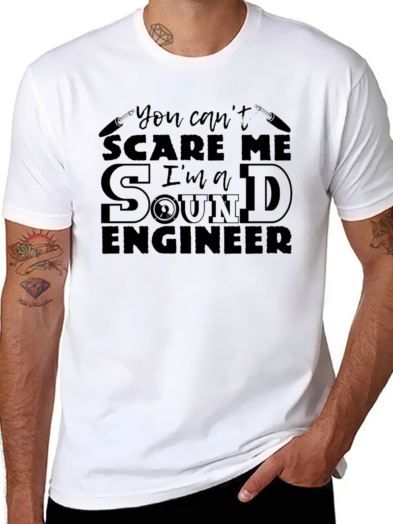 Sound Engineer T-Shirt - Cant Scare Me