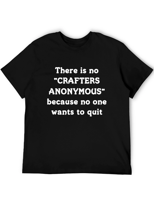 Crafters Anonymous Black T-Shirt - Funny Crafting Tee