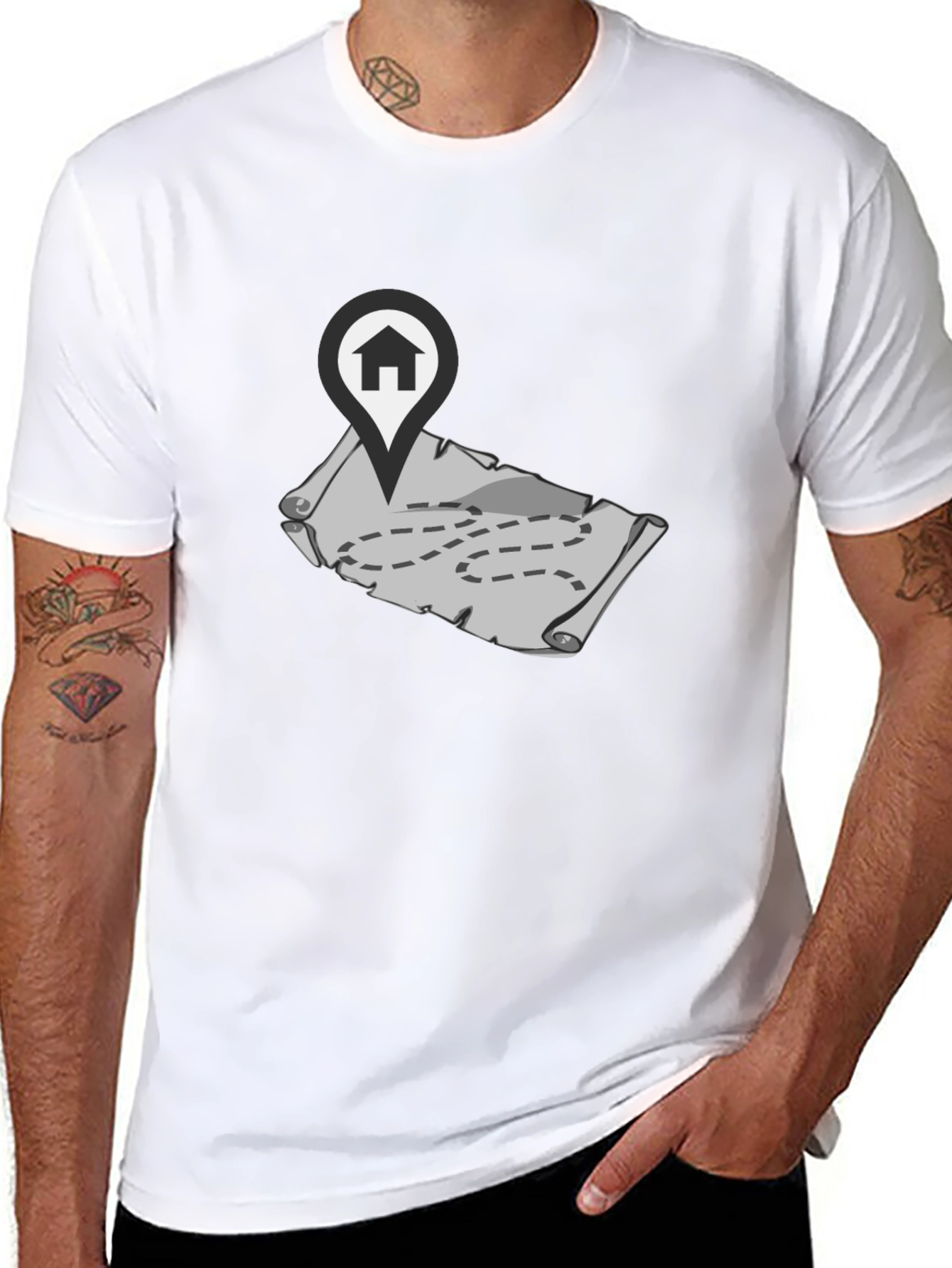 Adventure Map T-Shirt: Home is the Destination!