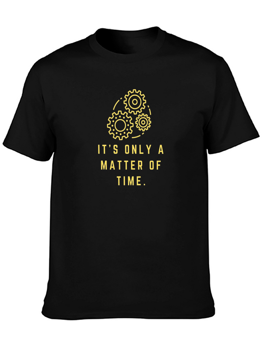 Its Only a Matter of Time Black Graphic Tee