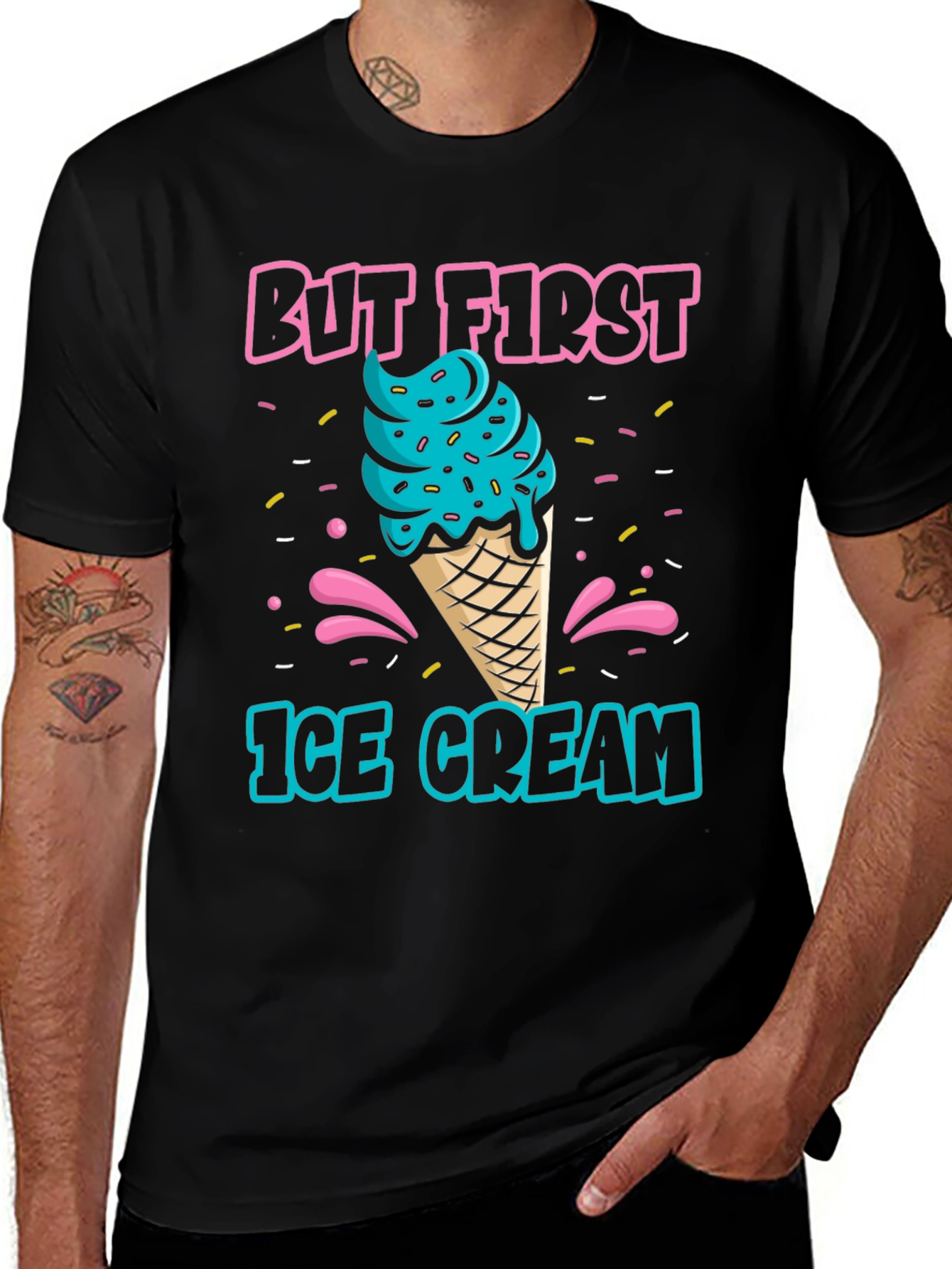 But First Ice Cream Graphic T-Shirt
