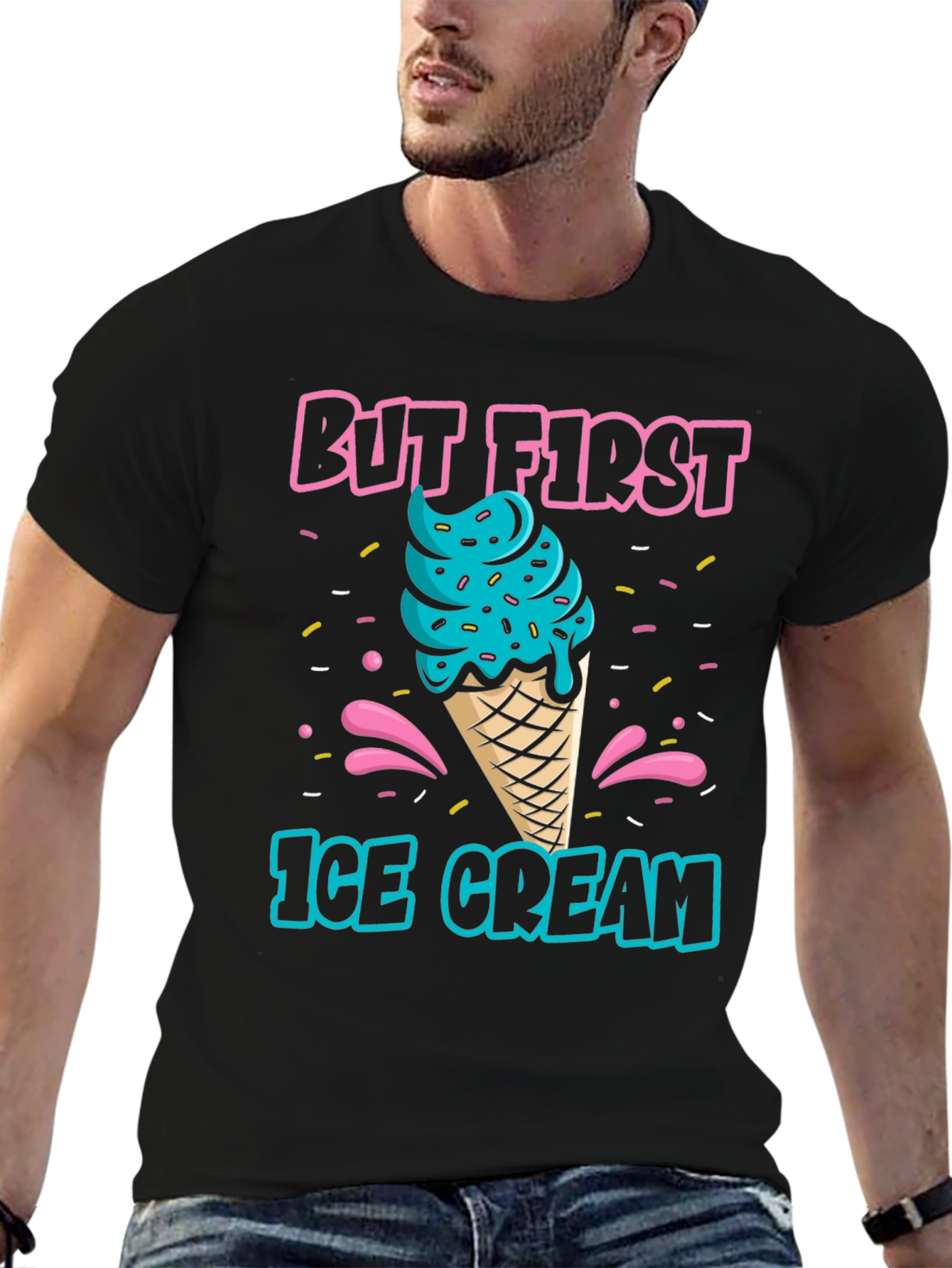 But First Ice Cream Graphic T-Shirt