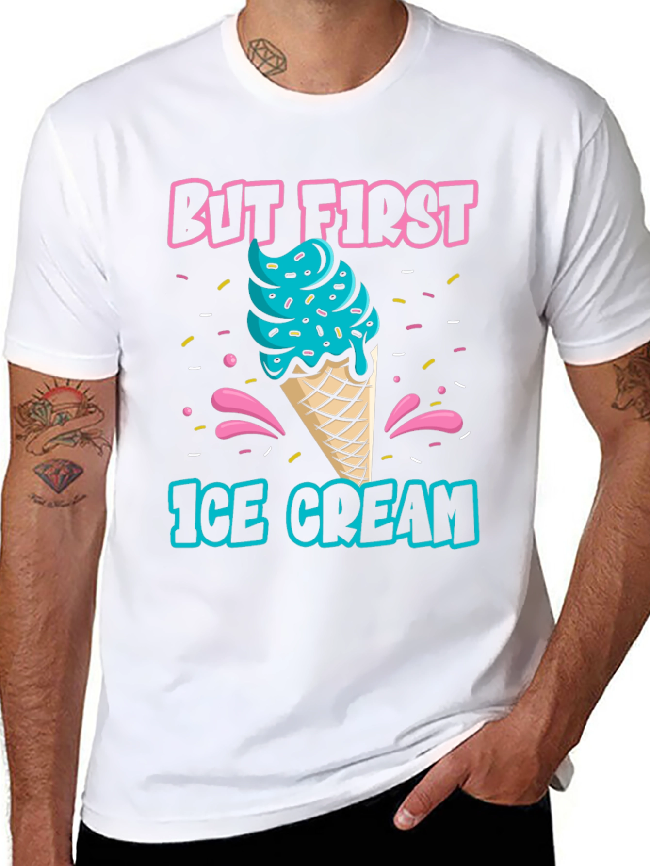 But First Ice Cream Graphic T-Shirt
