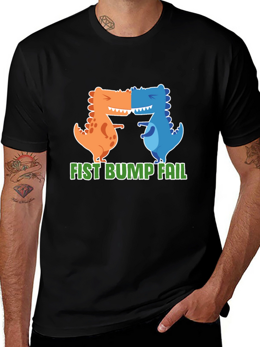 Fist Bump Fail Dinosaur T-Shirt - Funny Graphic Tee