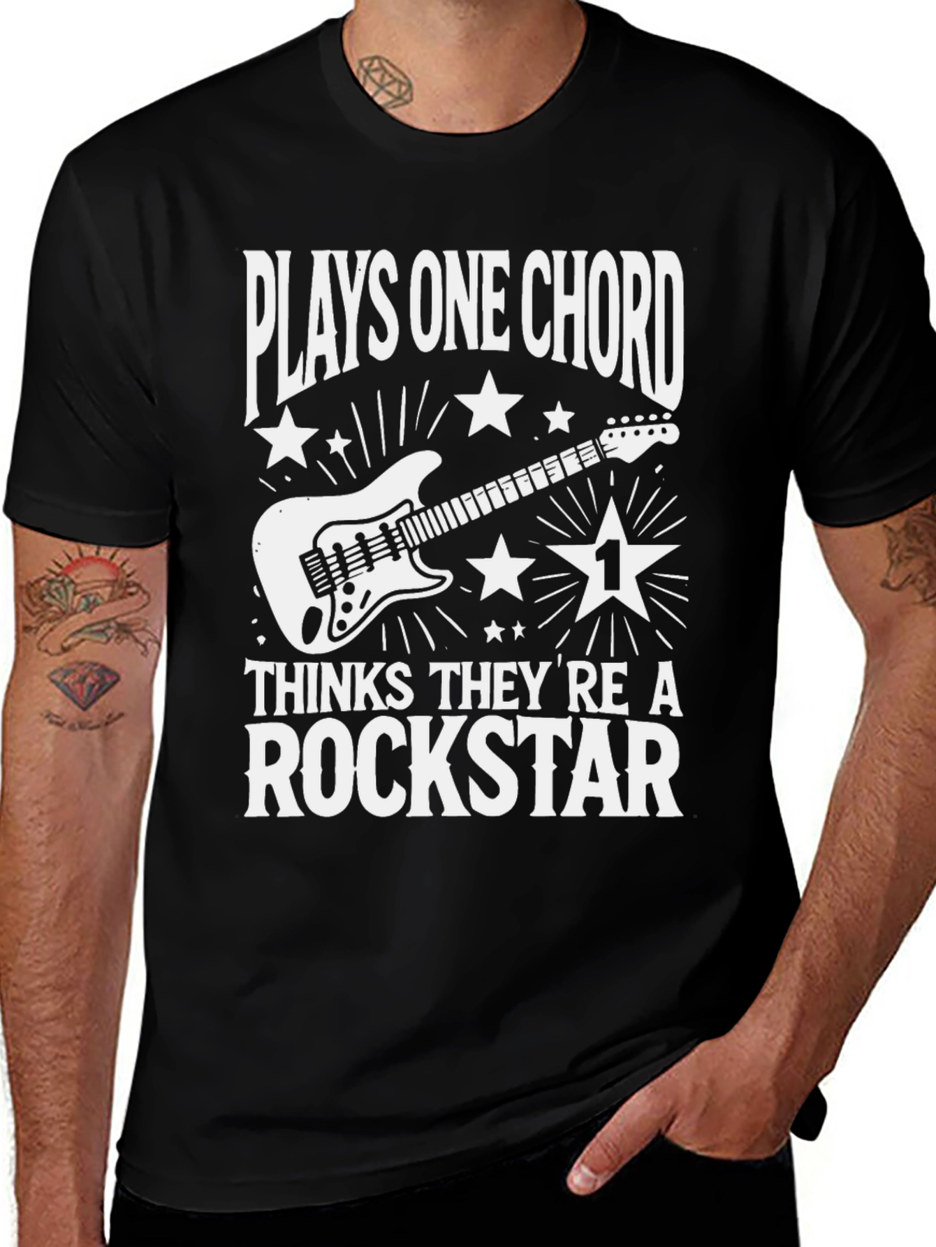 Plays One Chord Guitar Graphic T-Shirt