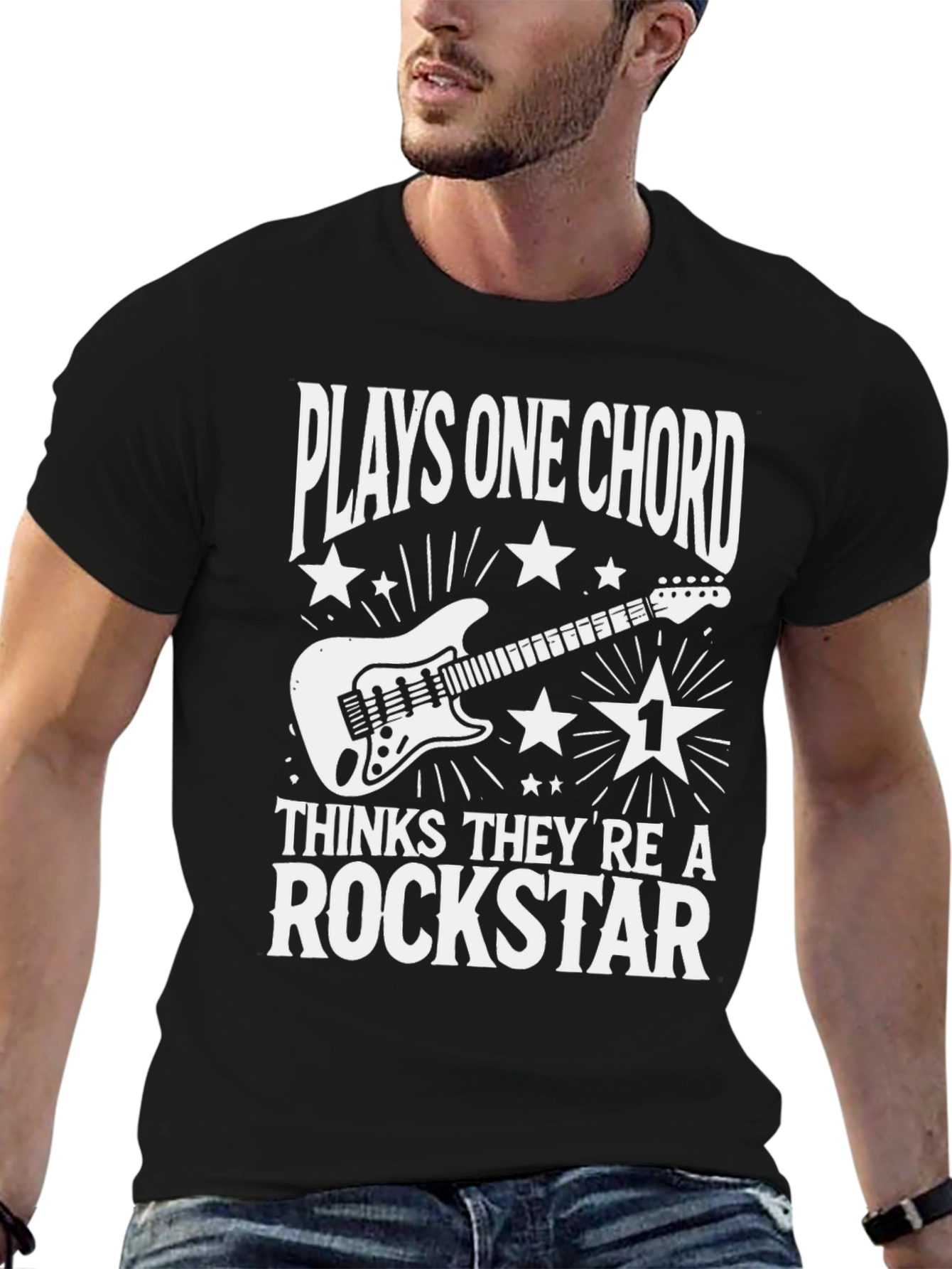 Plays One Chord Guitar Graphic T-Shirt