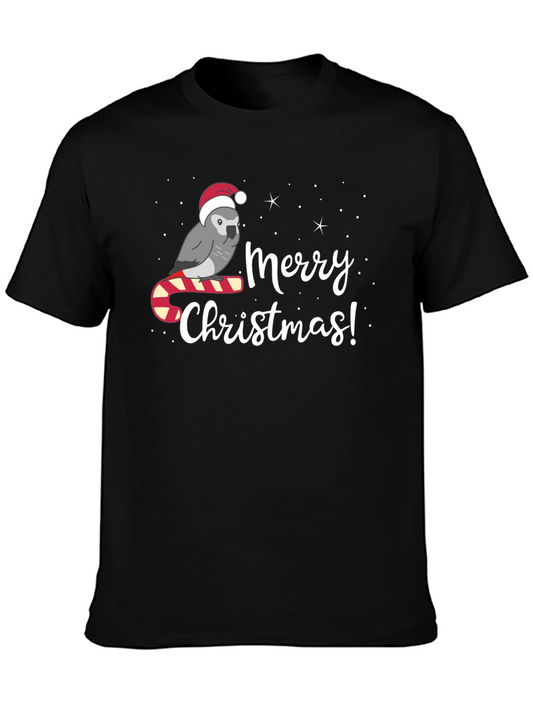 Festive Parrot Merry Christmas T-Shirt