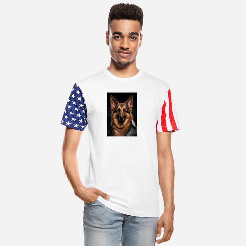 German Shepherd wearing leather jacket - Dog Breed