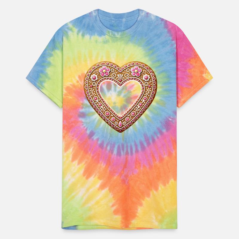 Gingerbread heart frame Tradition and love united