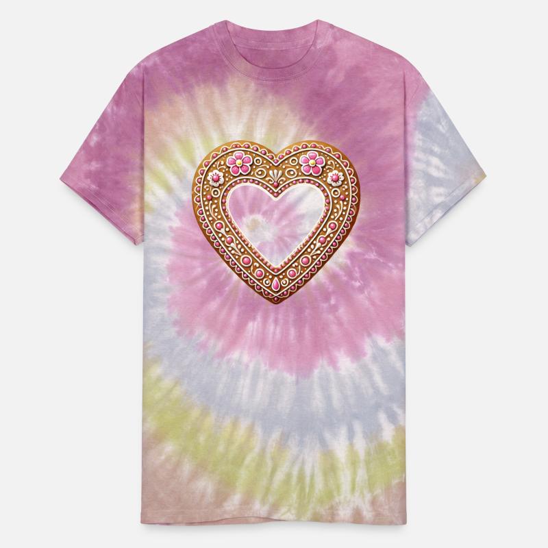 Gingerbread heart frame Tradition and love united