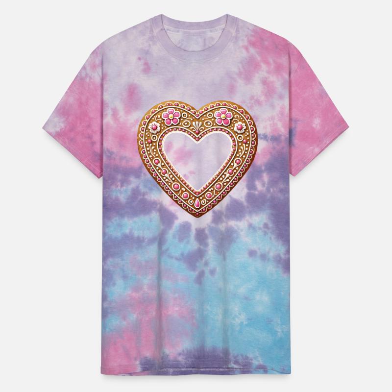 Gingerbread heart frame Tradition and love united