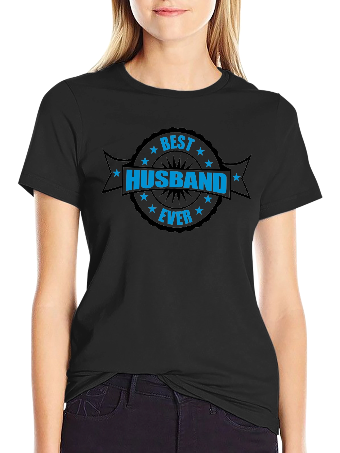 Best Husband Ever Black Crew Neck T-Shirt