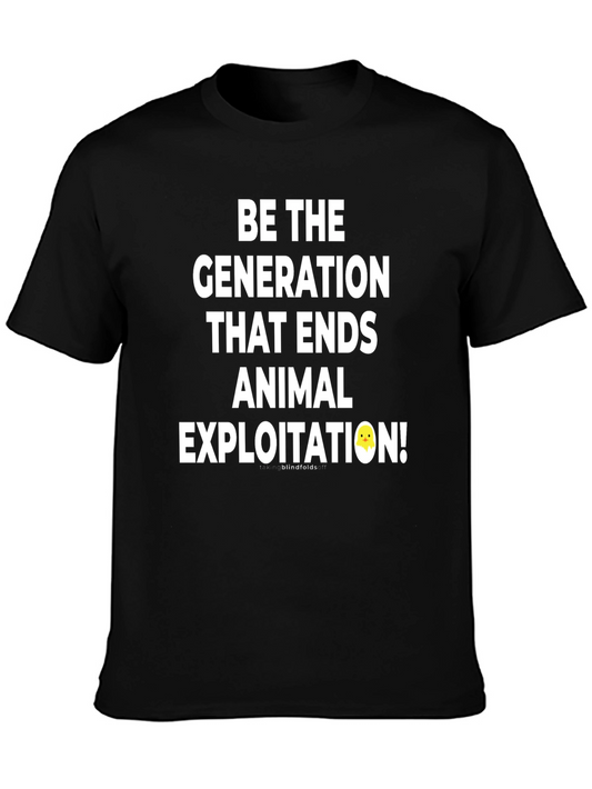 Vegan Statement T-Shirt - End Animal Exploitation