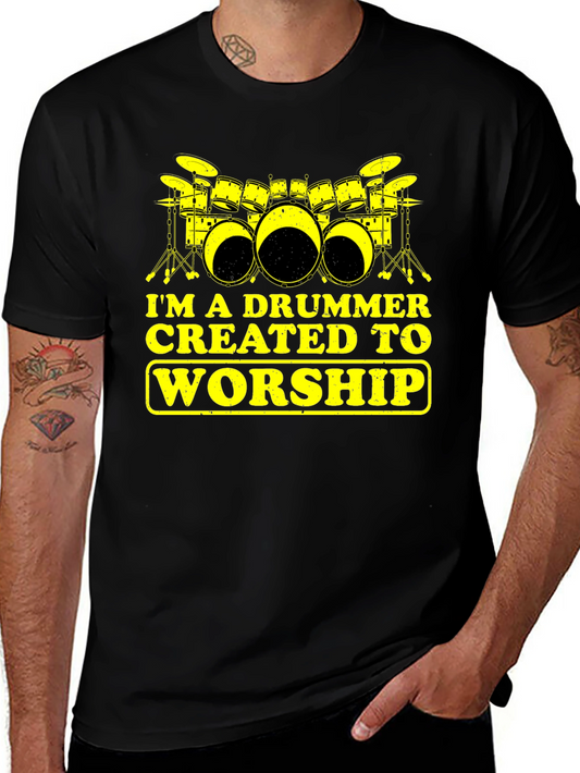 Drummer Worship T-Shirt - Music Lover Tee