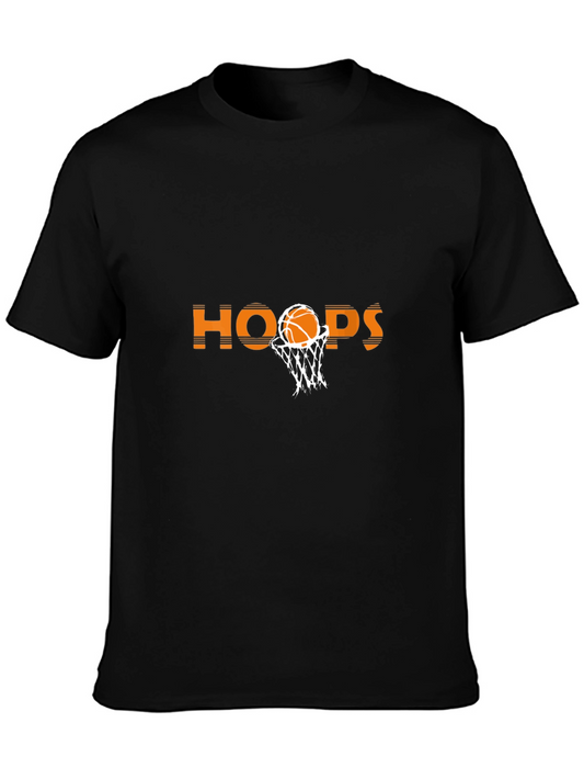 Hoops Basketball Graphic Tee - Black