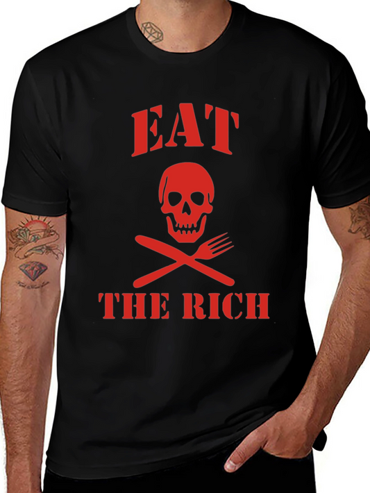 Eat The Rich Graphic Tee - Black