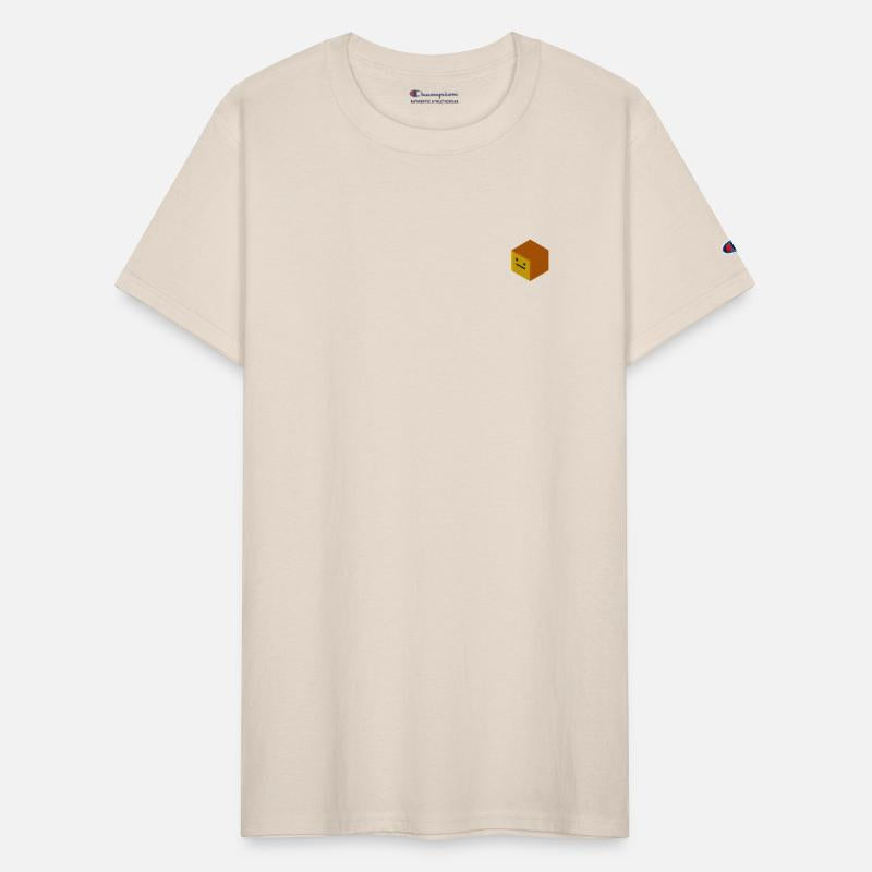 Golden cube embroidered