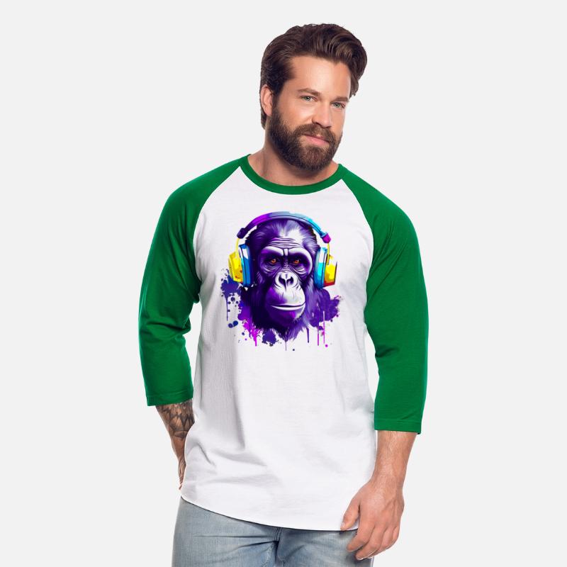 Gorilla with Headphones Music Monkey