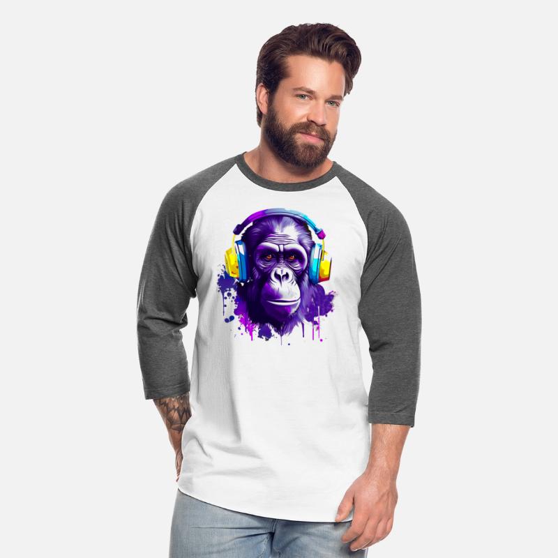Gorilla with Headphones Music Monkey