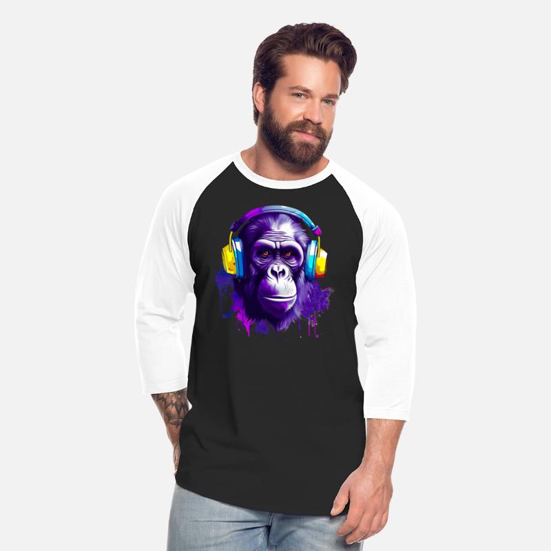 Gorilla with Headphones Music Monkey