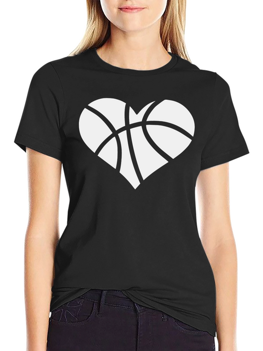 Basketball Heart Graphic T-Shirt
